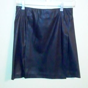 Black leather skirt by BAR III